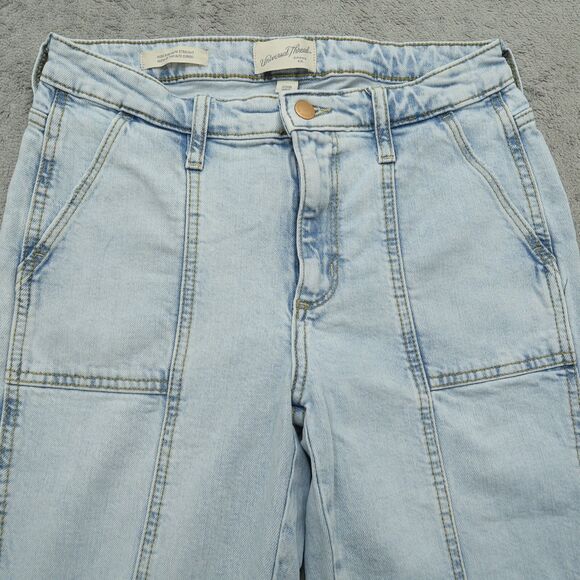 Universal Thread Jeans Women's 2R Blue High-Rise Slim Straight Denim 27" Inseam - Picture 11 of 15